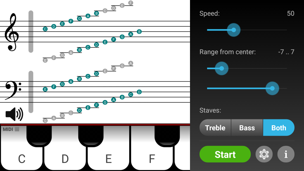 Test application Solfège : NOTE TEACHER