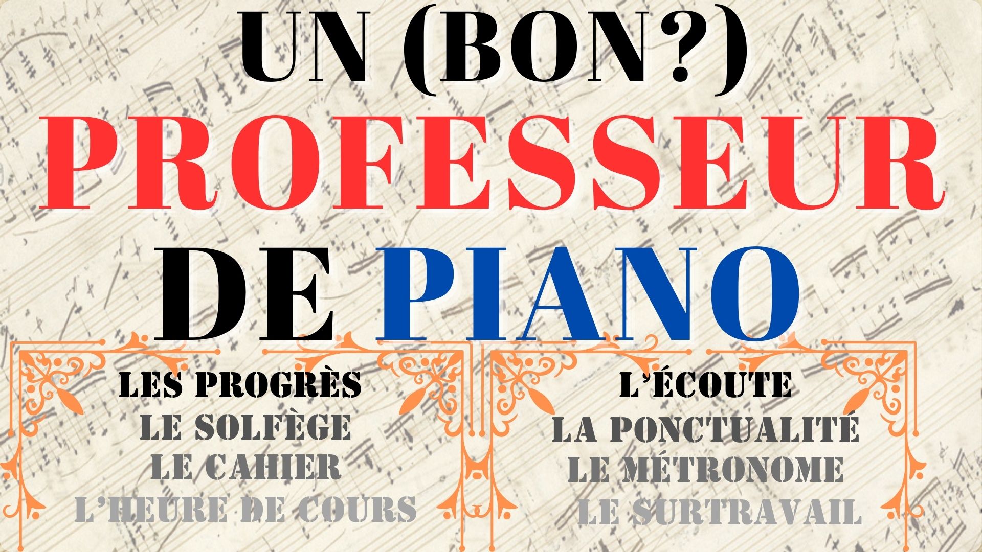 Un bon prof de piano